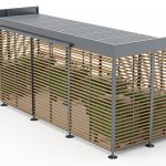 Современная контейнерная площадка с откатными воротами | УКРЛИФТ-СЕРВИС