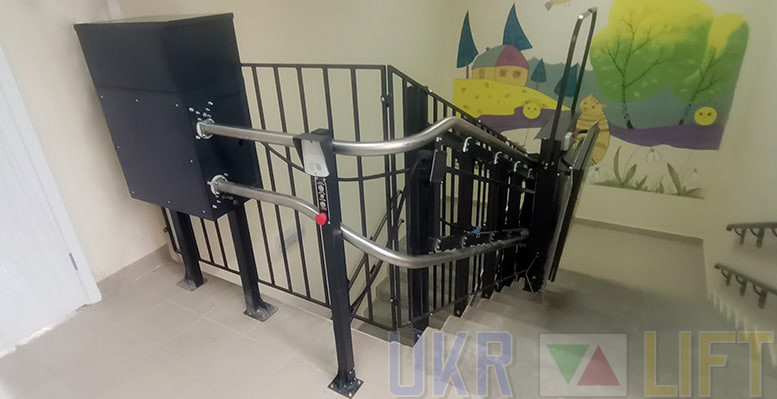 Високоякісний стаціонарний похилий підйомник з переміщенням по криволінійній траєкторії | УКРЛІФТ-СЕРВІС